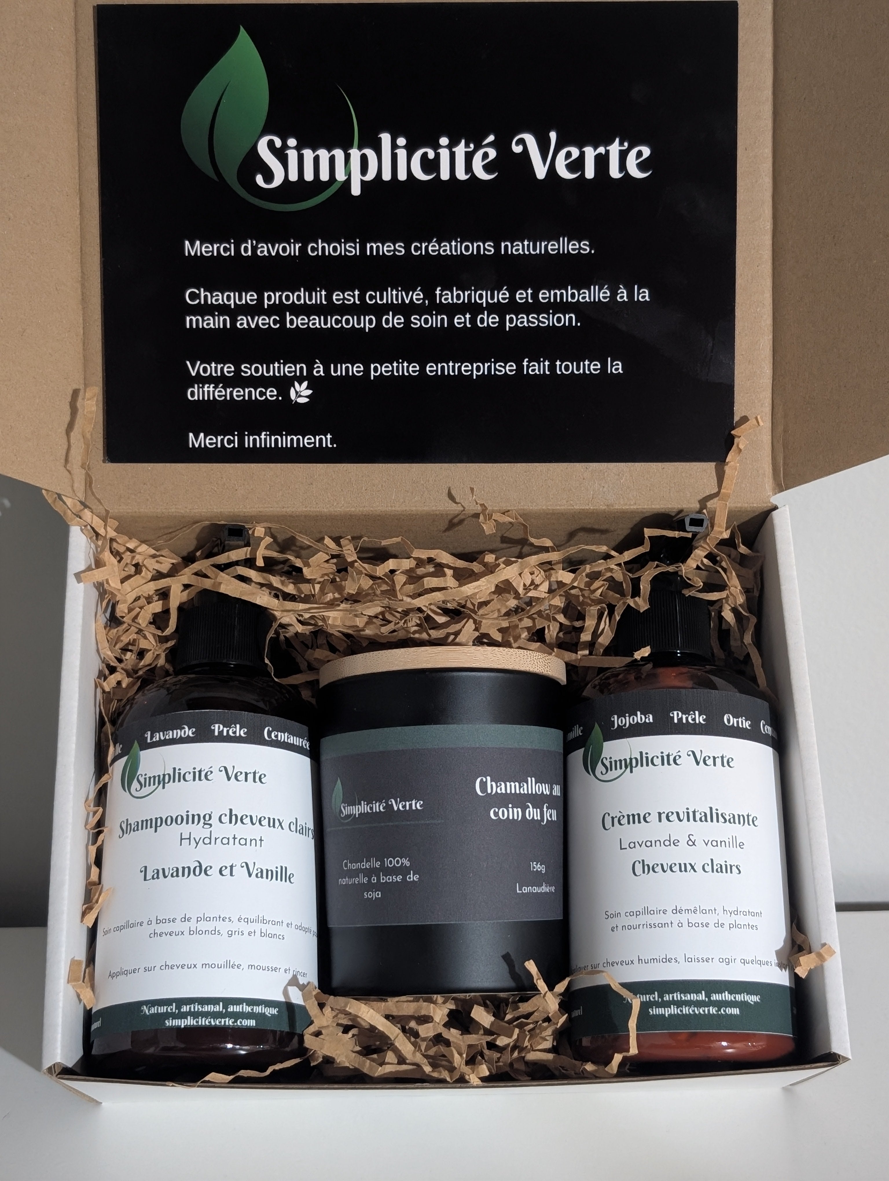 Ensembles cadeaux cheveux & chandelle